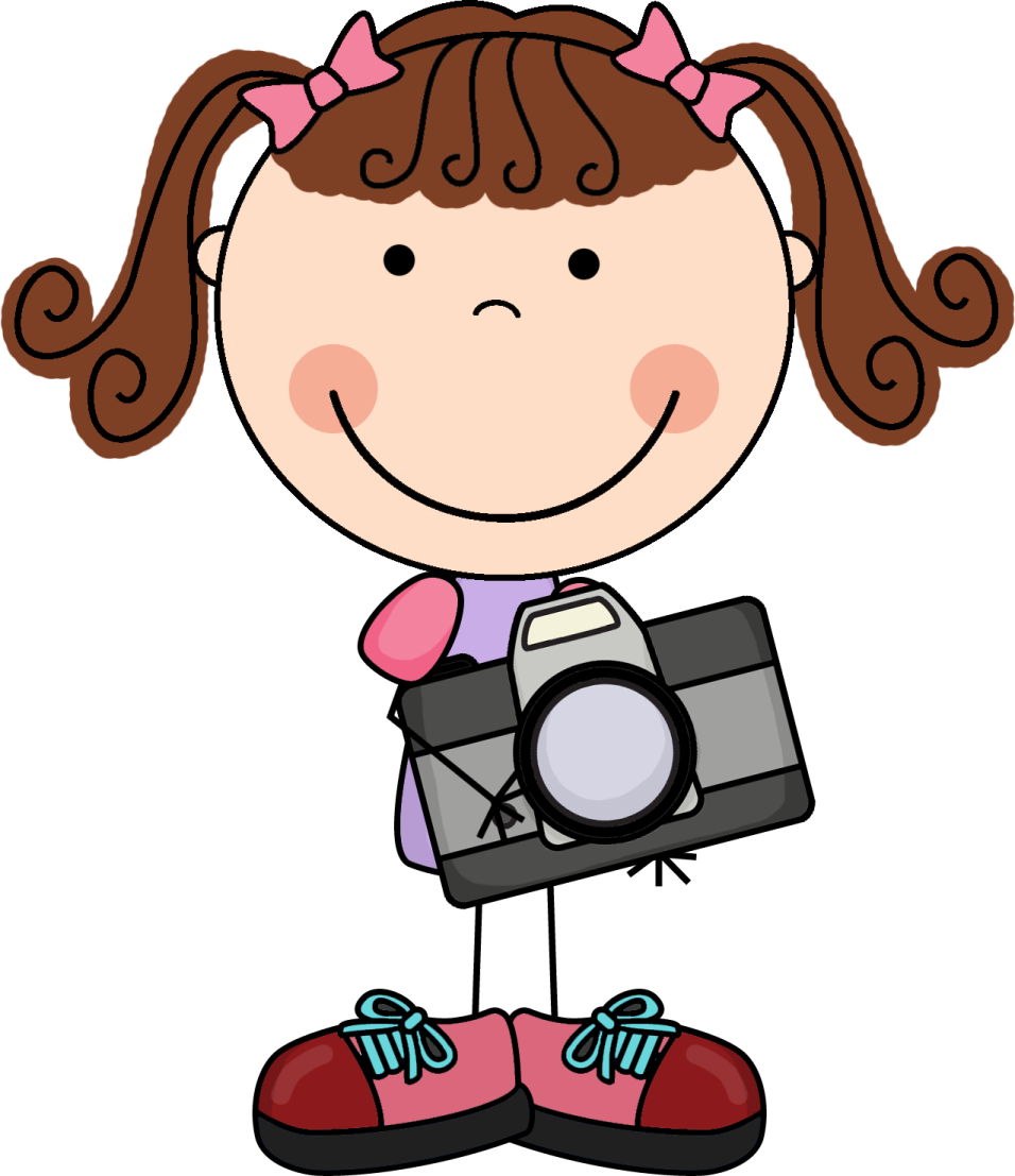 a little girl holding a camera