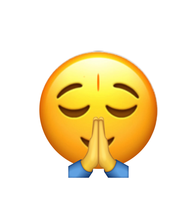 a smiley face with a finger on it's nose