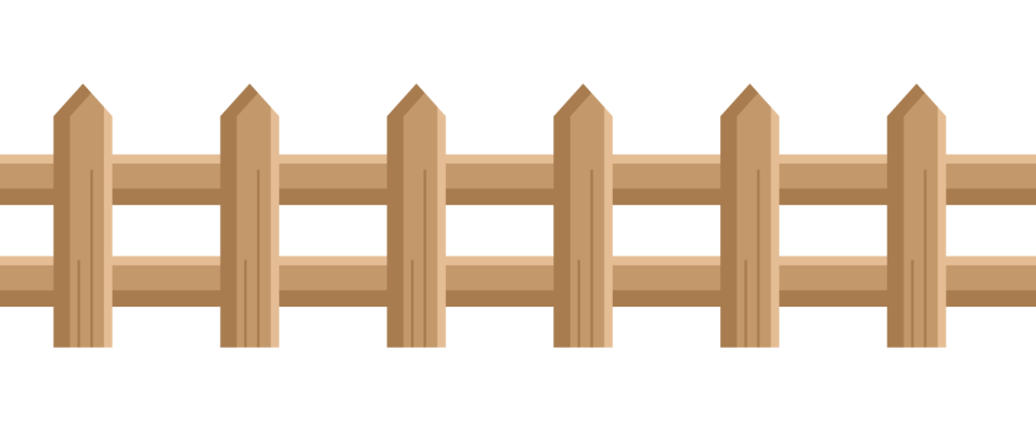 a wooden fence on a white background