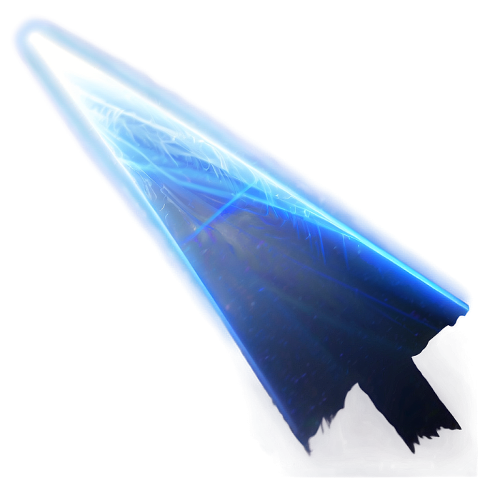 a blue light saber on a white background