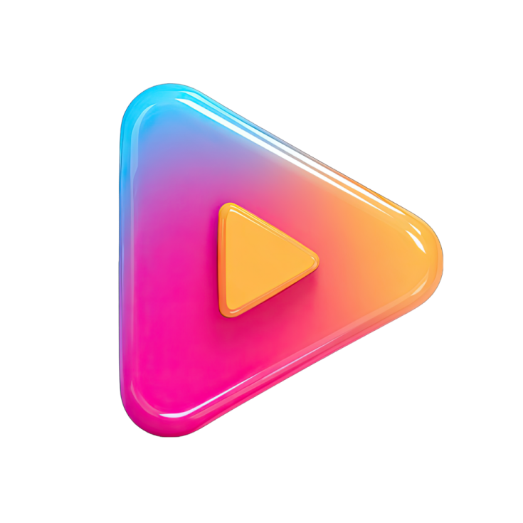 the play button icon on a white background