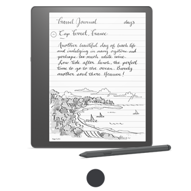 a tablet with a drawing on the screen