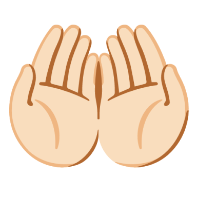 a pair of hands with their palms open