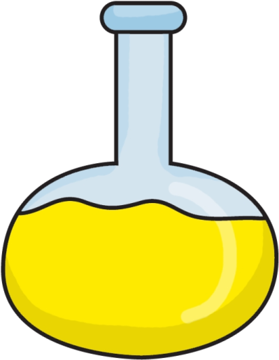 a test tube filled with yellow liquid