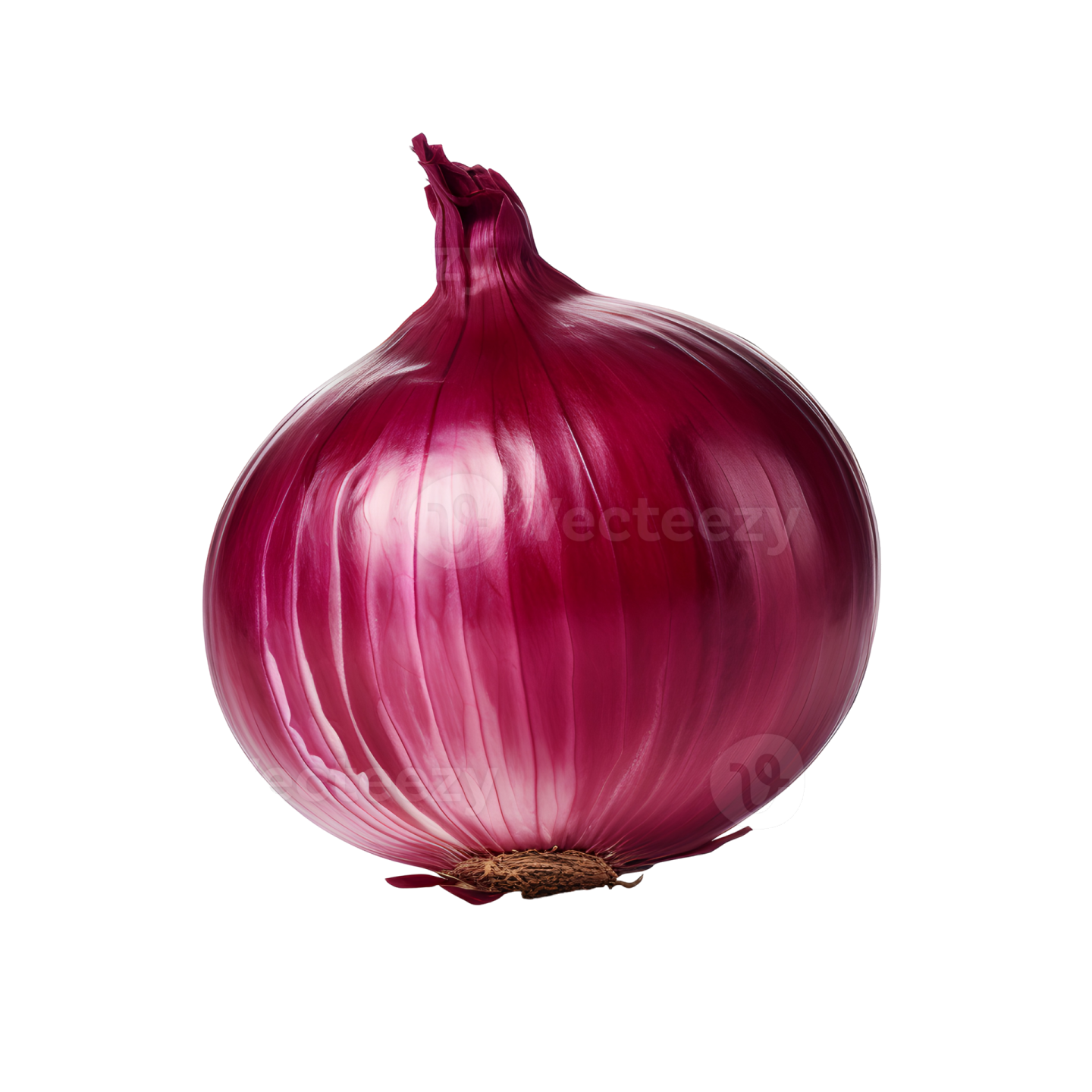 a red onion on a white background