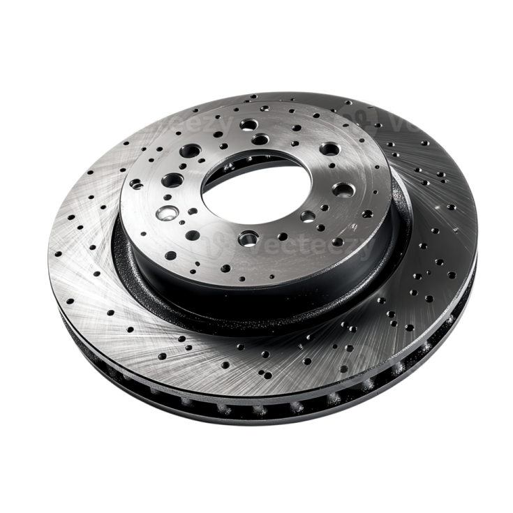 a brake disc on a white background