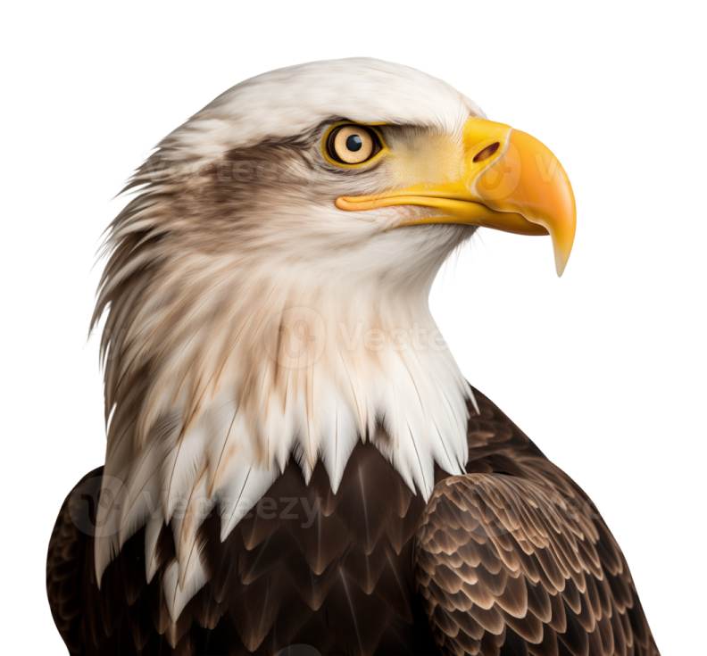 a bald eagle looking at the camera