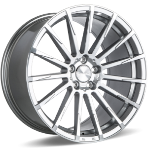 a silver wheel on a white background