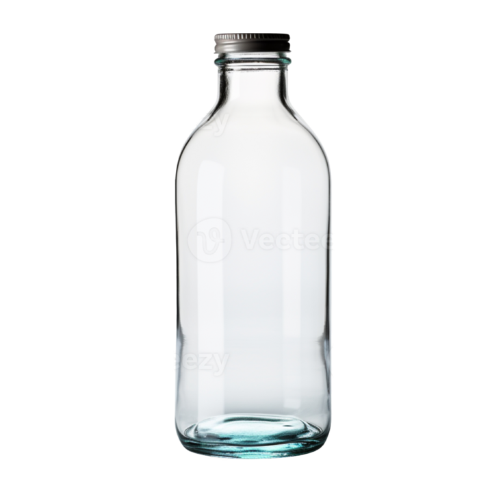a bottle of water on a white background