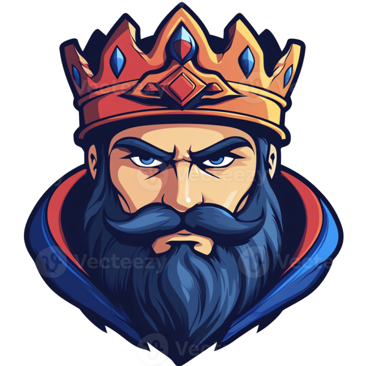 a king with a beard and a crown on his head