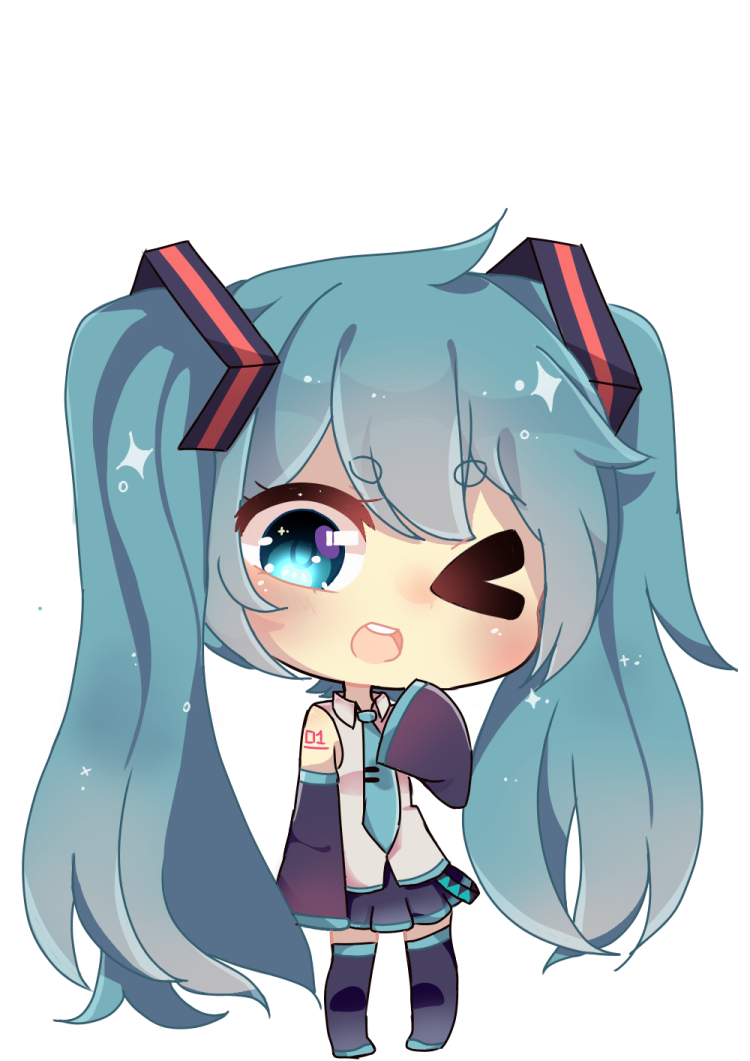 a drawing of a girl with long hair and blue eyes