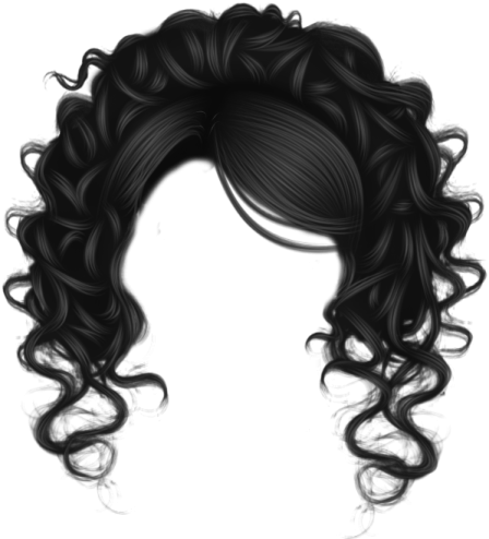 a black and white drawing of a woman's hair