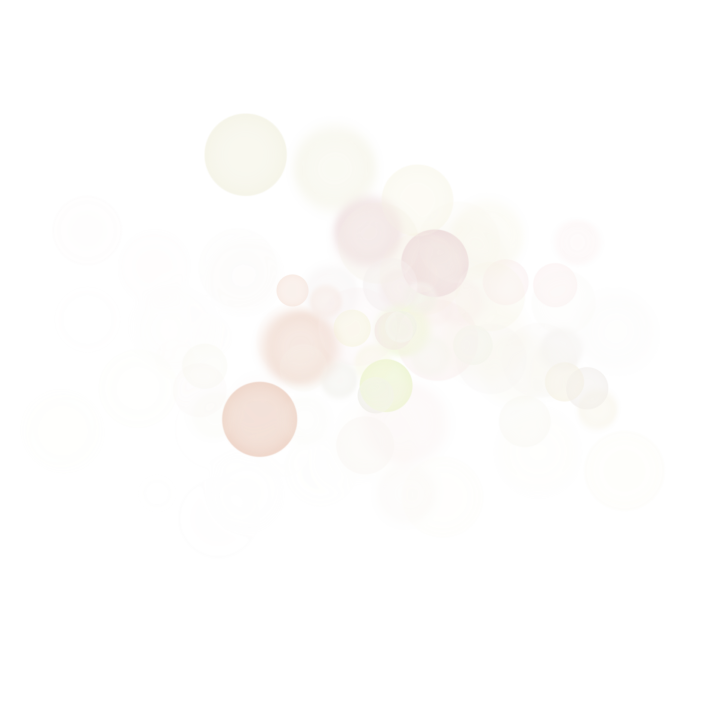 a white background with pink and green circles