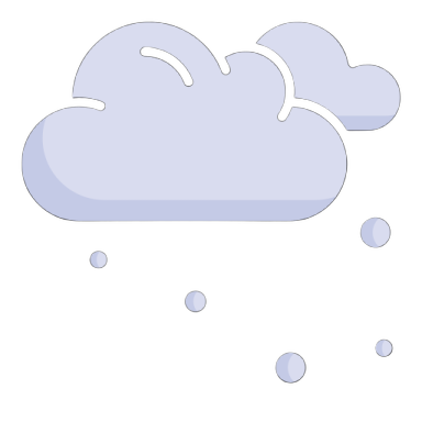 a cloud with snow on it