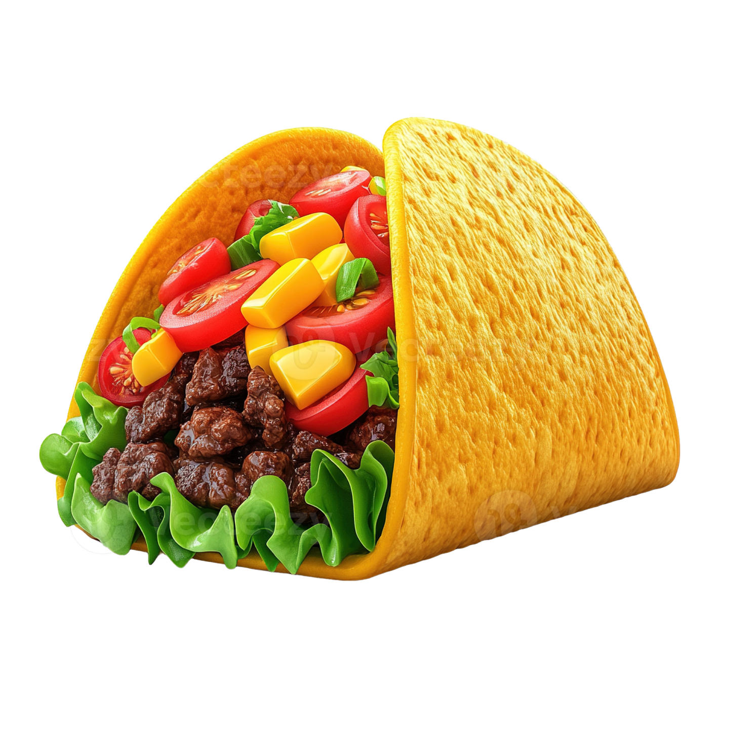 a tacoa filled with meat and vegetables