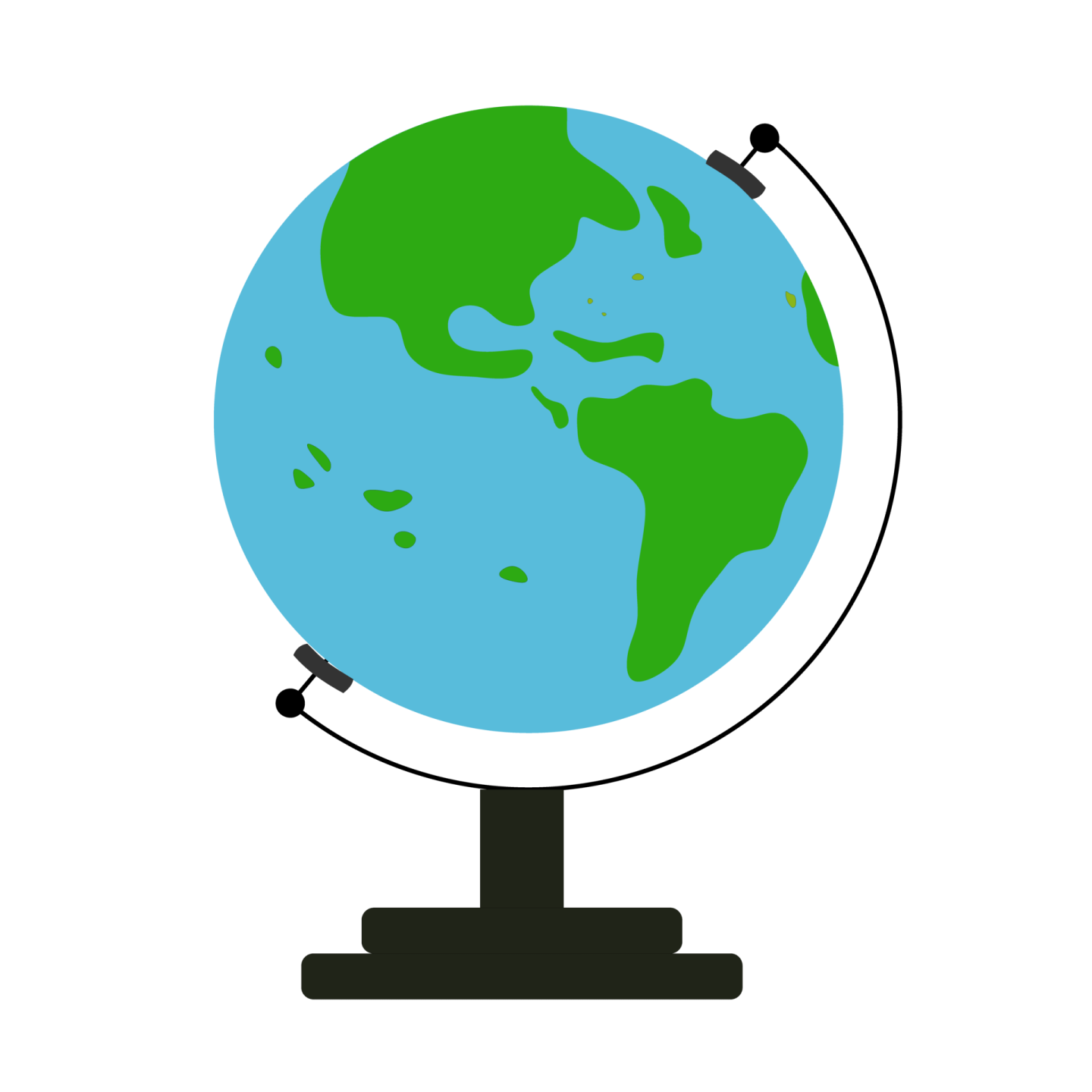 a globe on a white background
