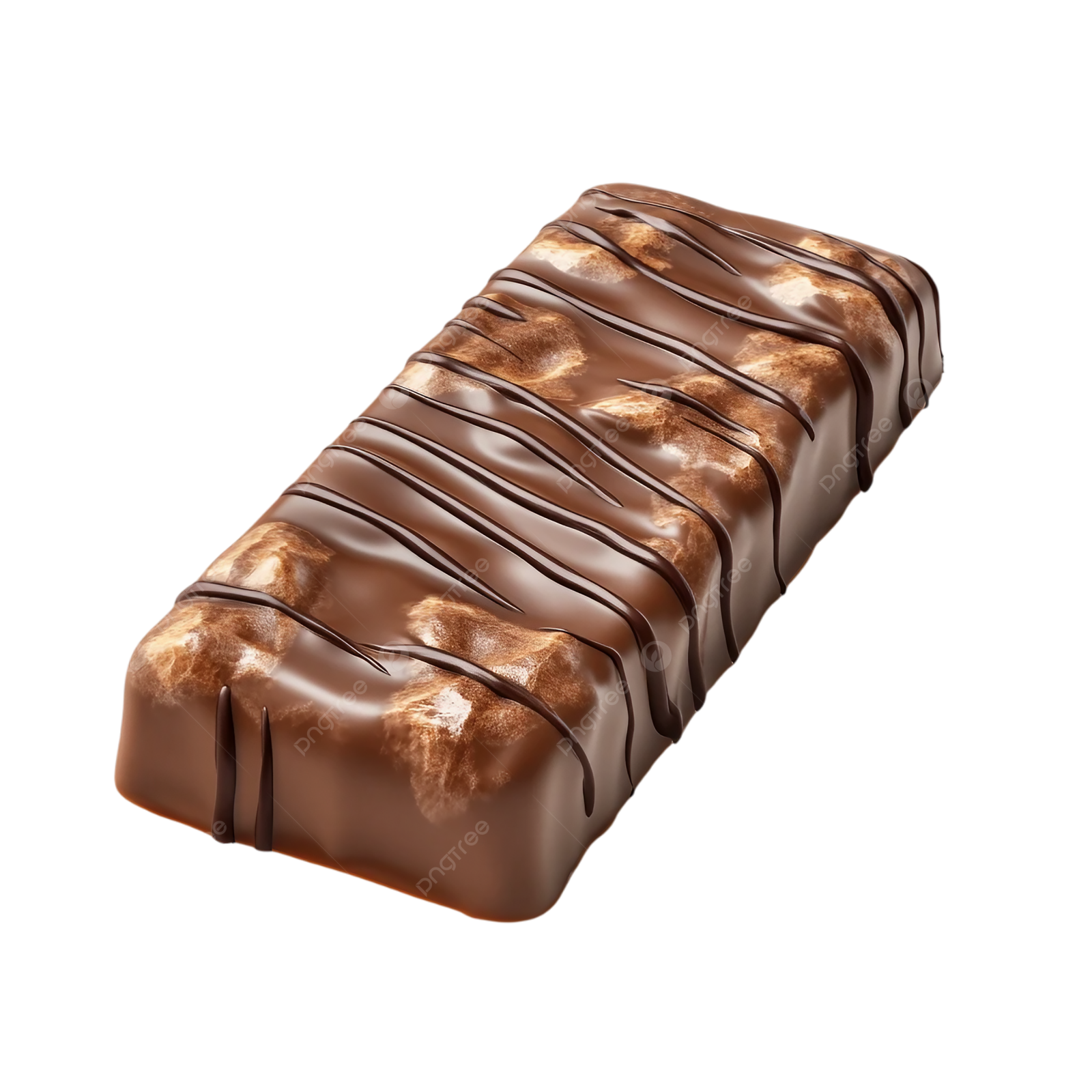 a chocolate bar on a white background