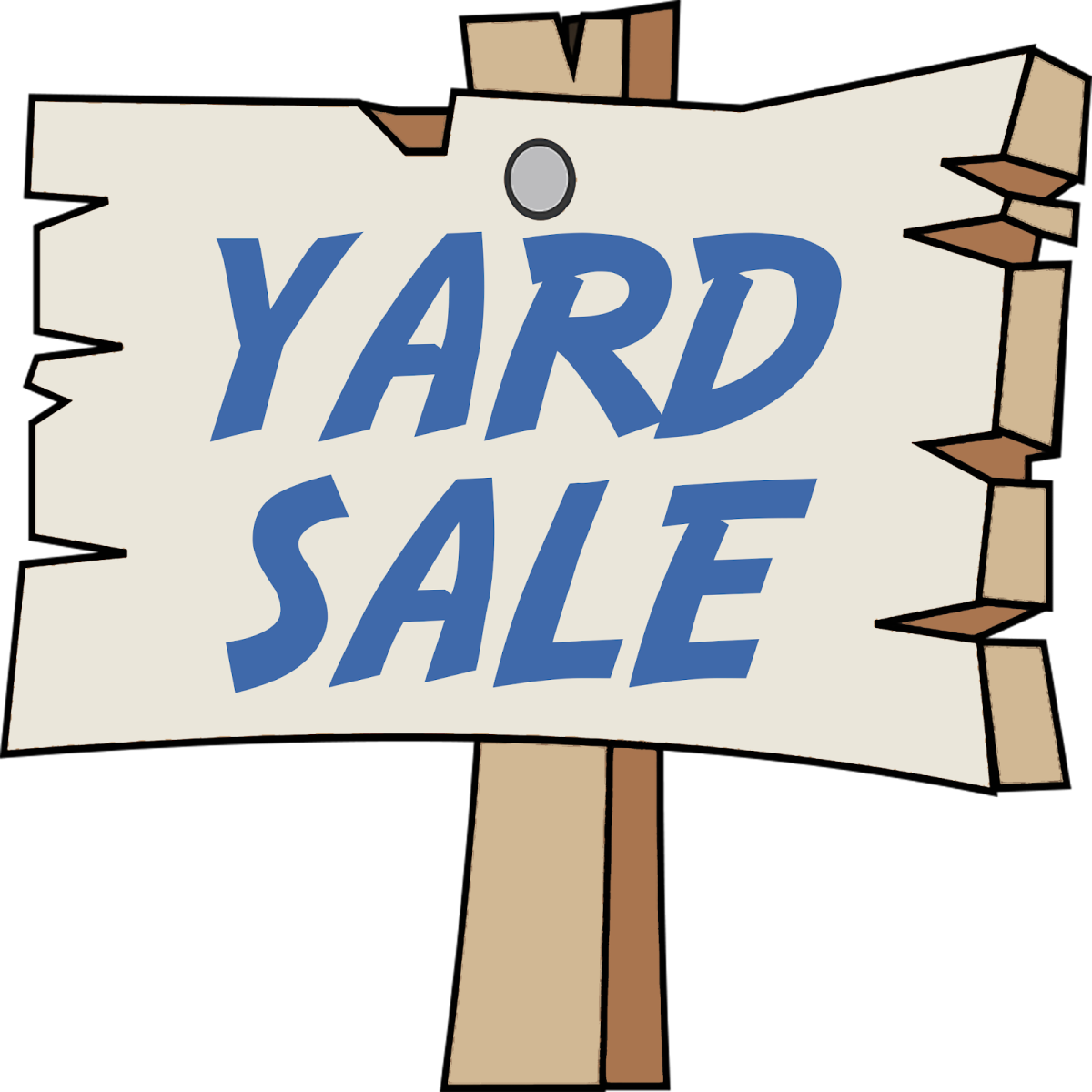 a yard sale sign