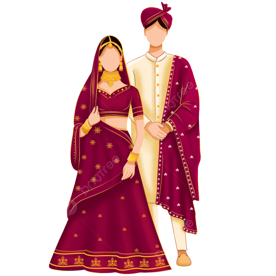 a man and woman in traditional indian clothing