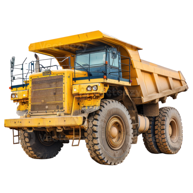 a large yellow dump truck
