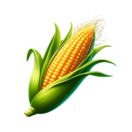 a corn on a white background