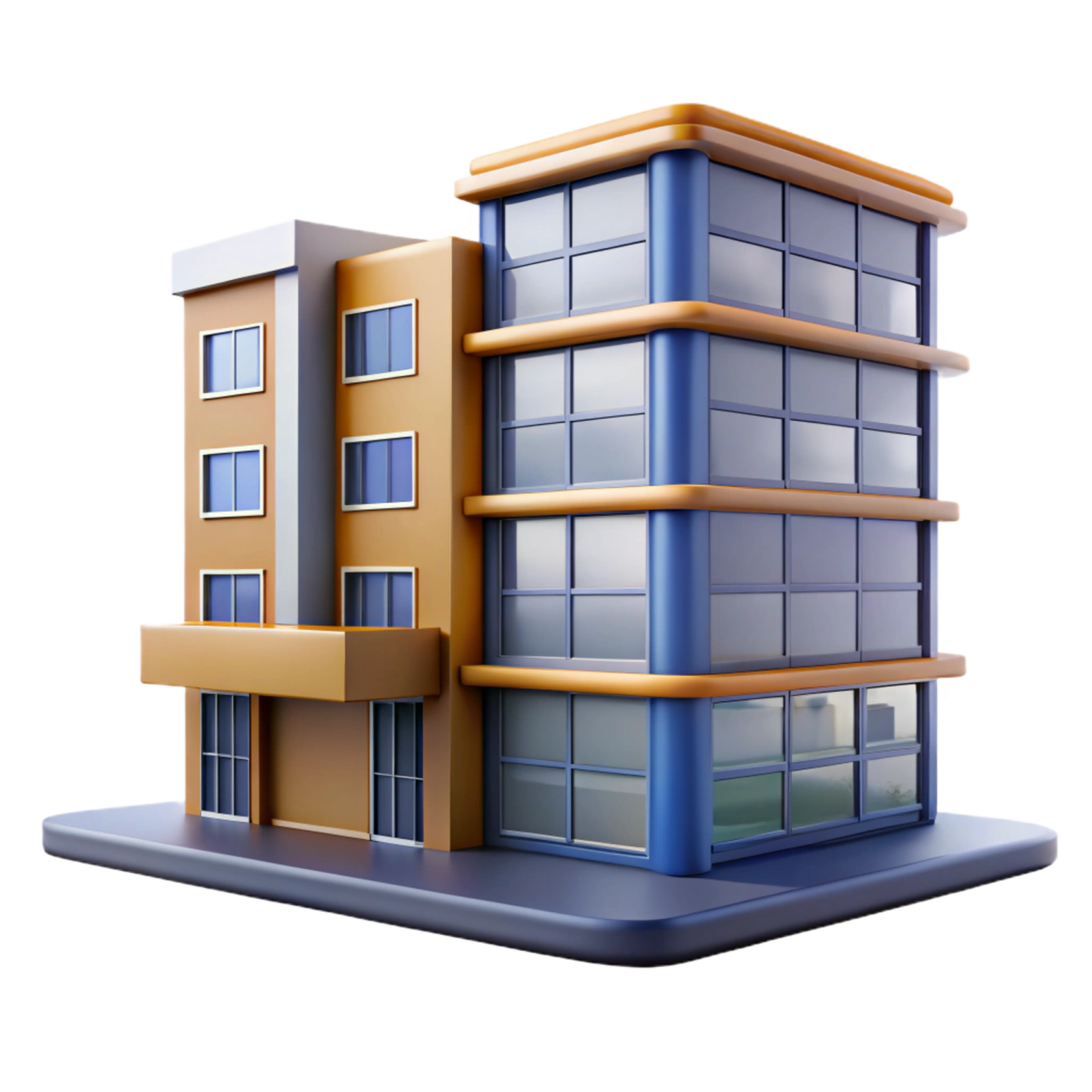 a building on a white background