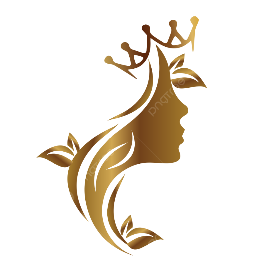 a woman's face with leaves in her hair
