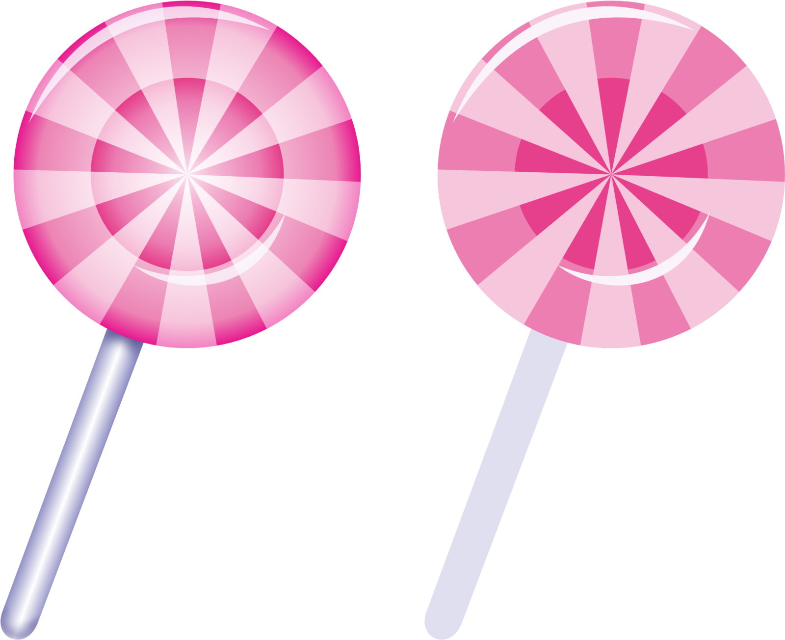 two pink loos on a white background