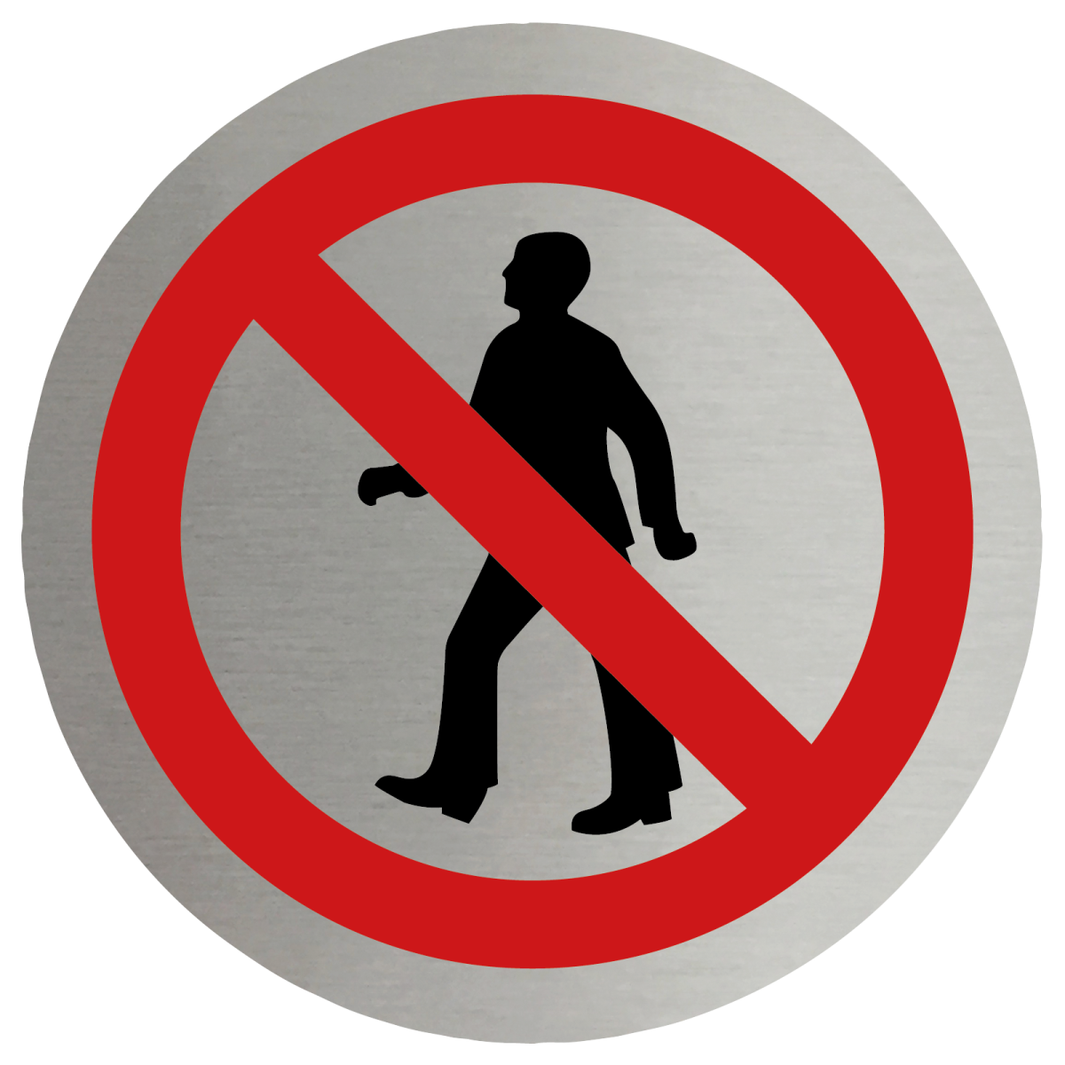 a sign with a silhouette of a man