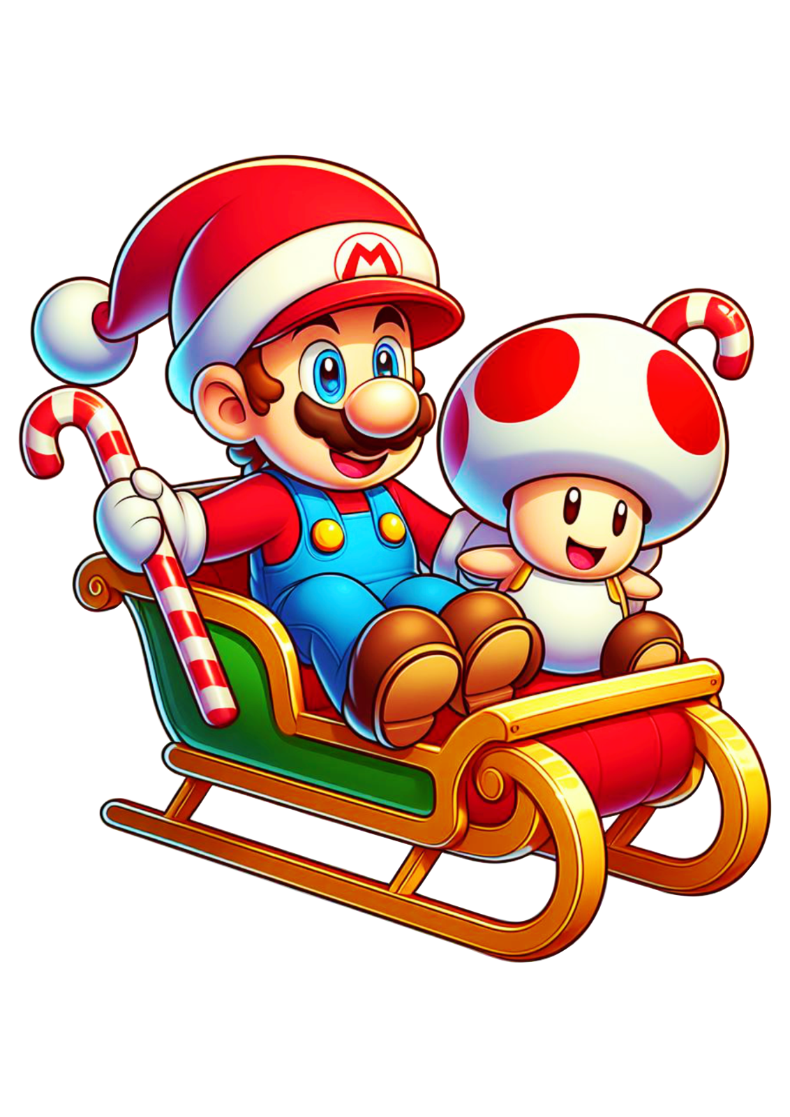 mario and luigi on a sler