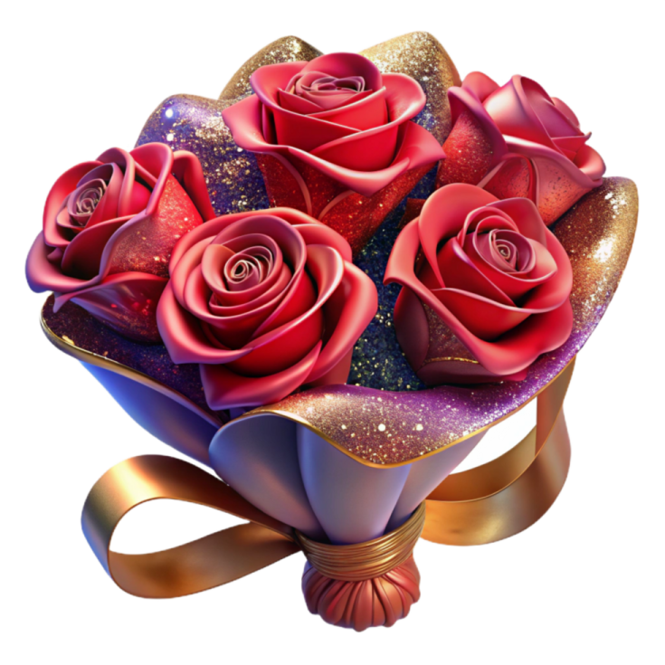 a bunch of red roses in a blue vase