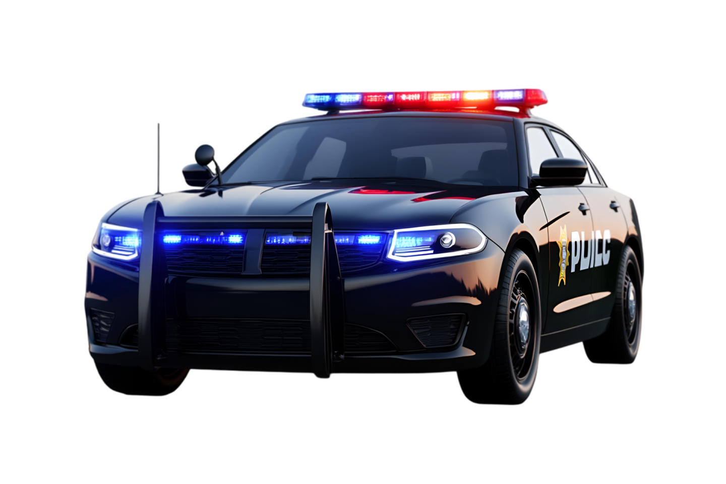 a police car on a white background