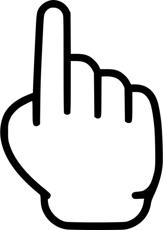 a black and white image of a hand with two fingers