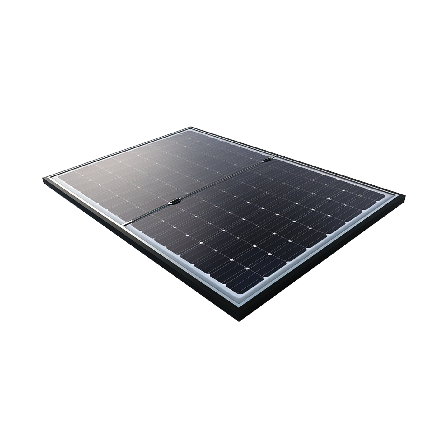 a solar panel roof mounted on a white background