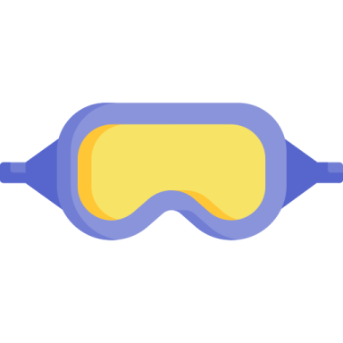 a pair of swimming goggles