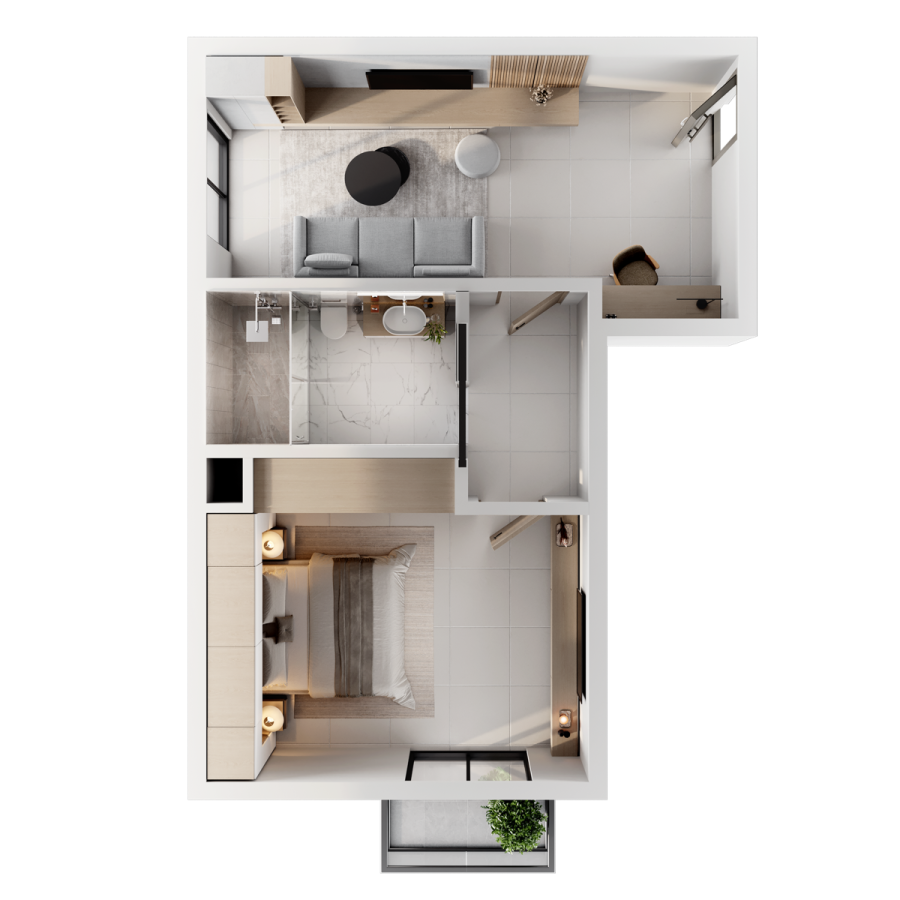 the floor plan of a two bedroom apartment