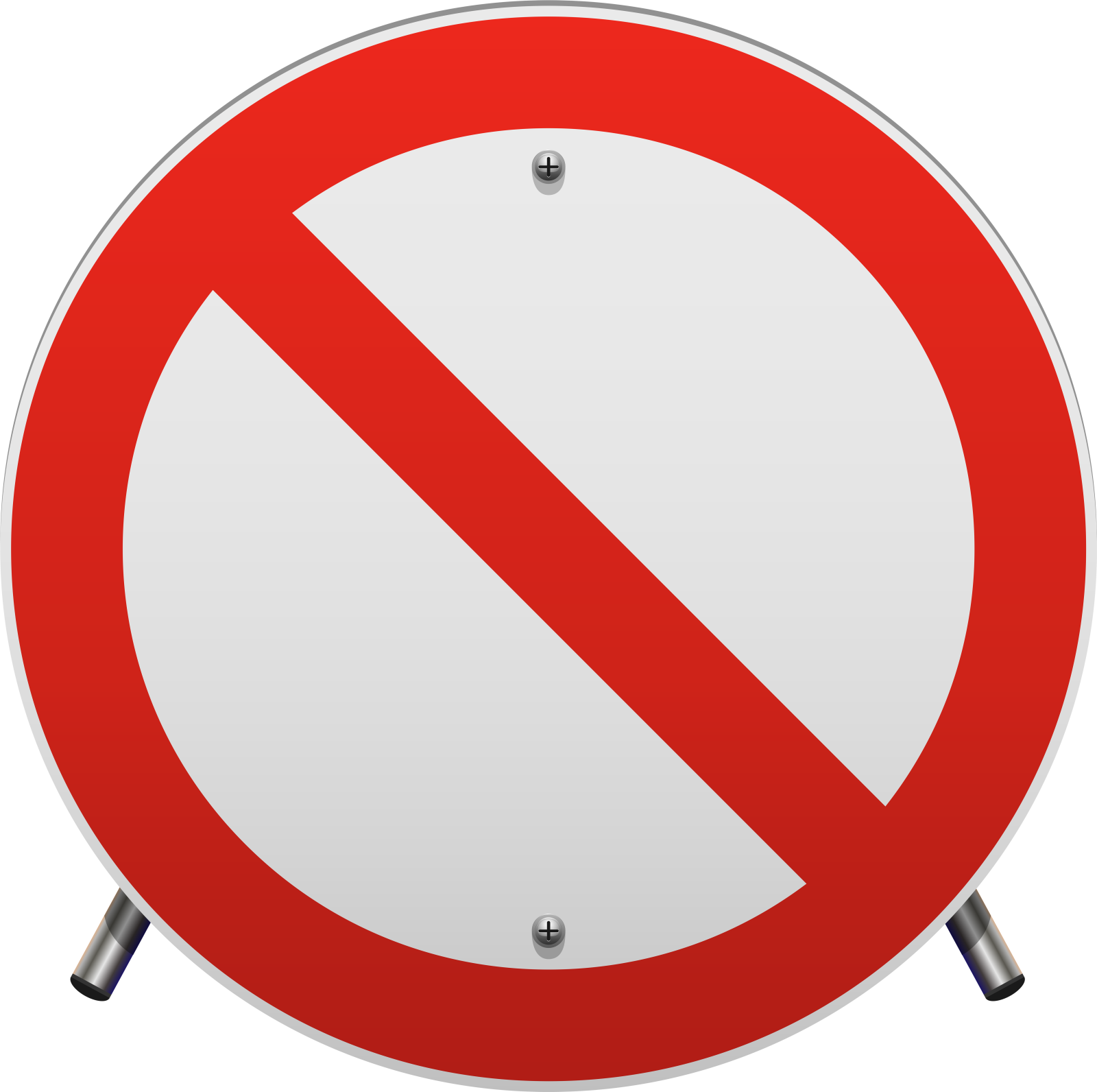 a no entry sign on a white background