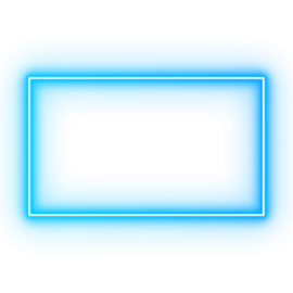 a blue neon frame on a white background