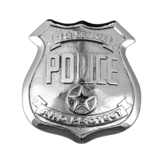a police badge on a white background