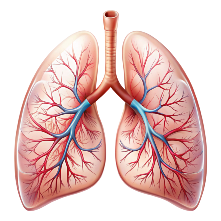 a diagram of the lungs