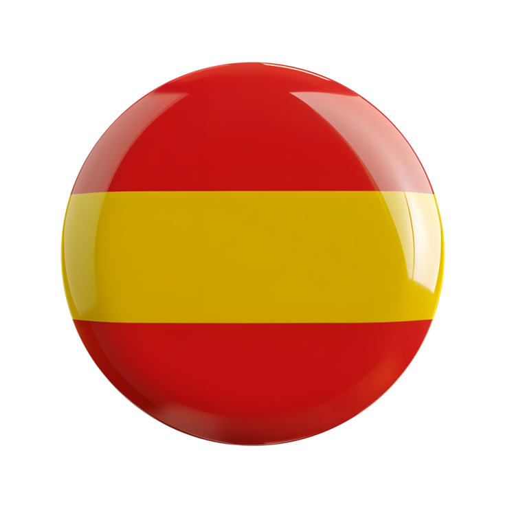a button with the flag of spain
