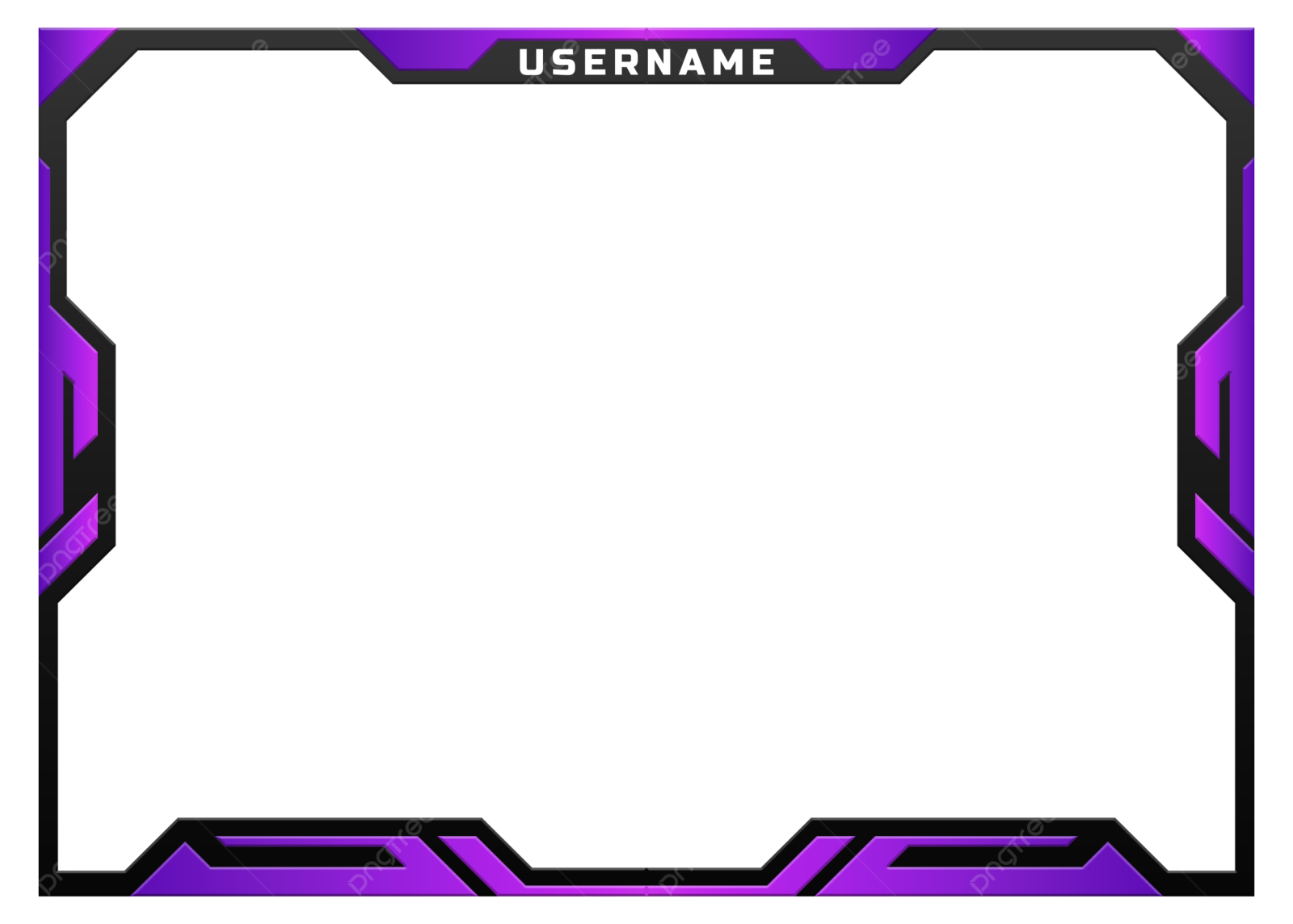 a purple and black frame with a white background