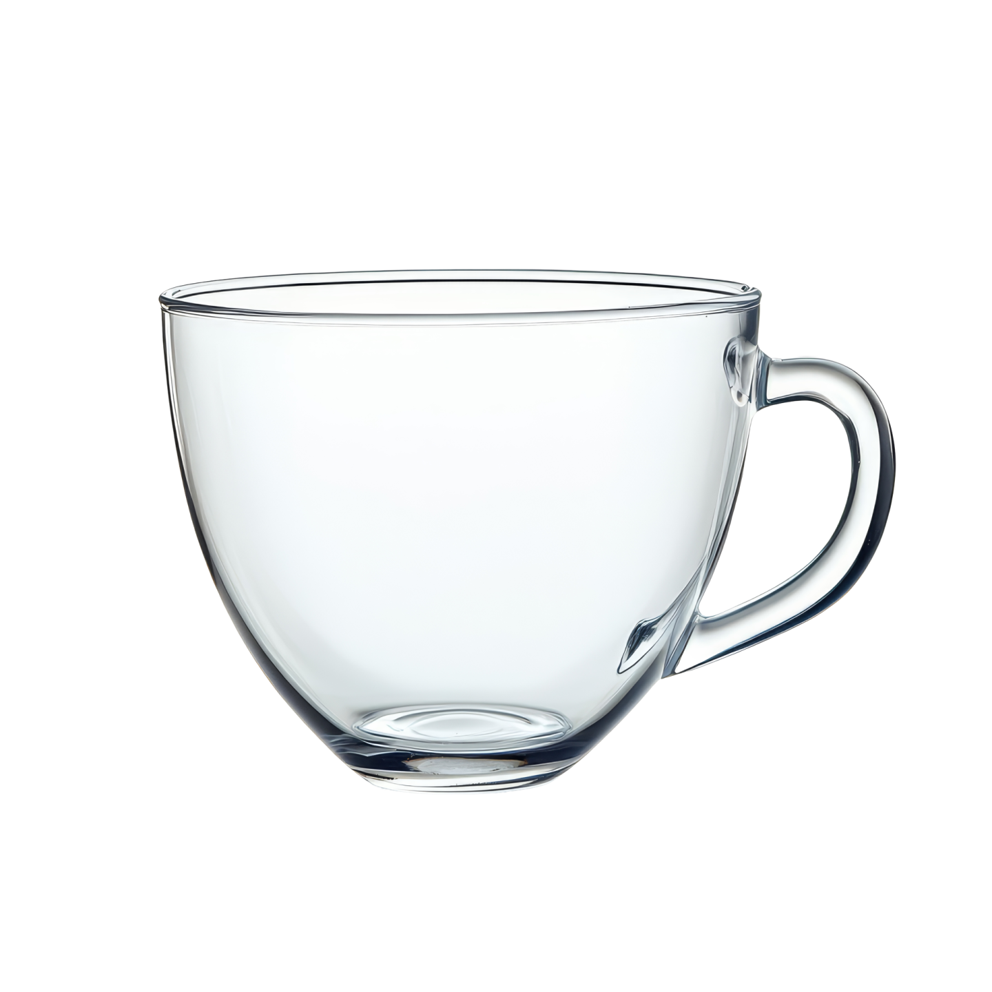 a glass cup on a white background