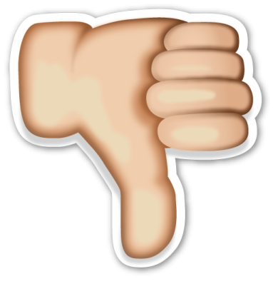 a thumbs up sticker on a white background
