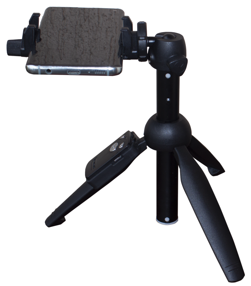 a black tripod on a white background