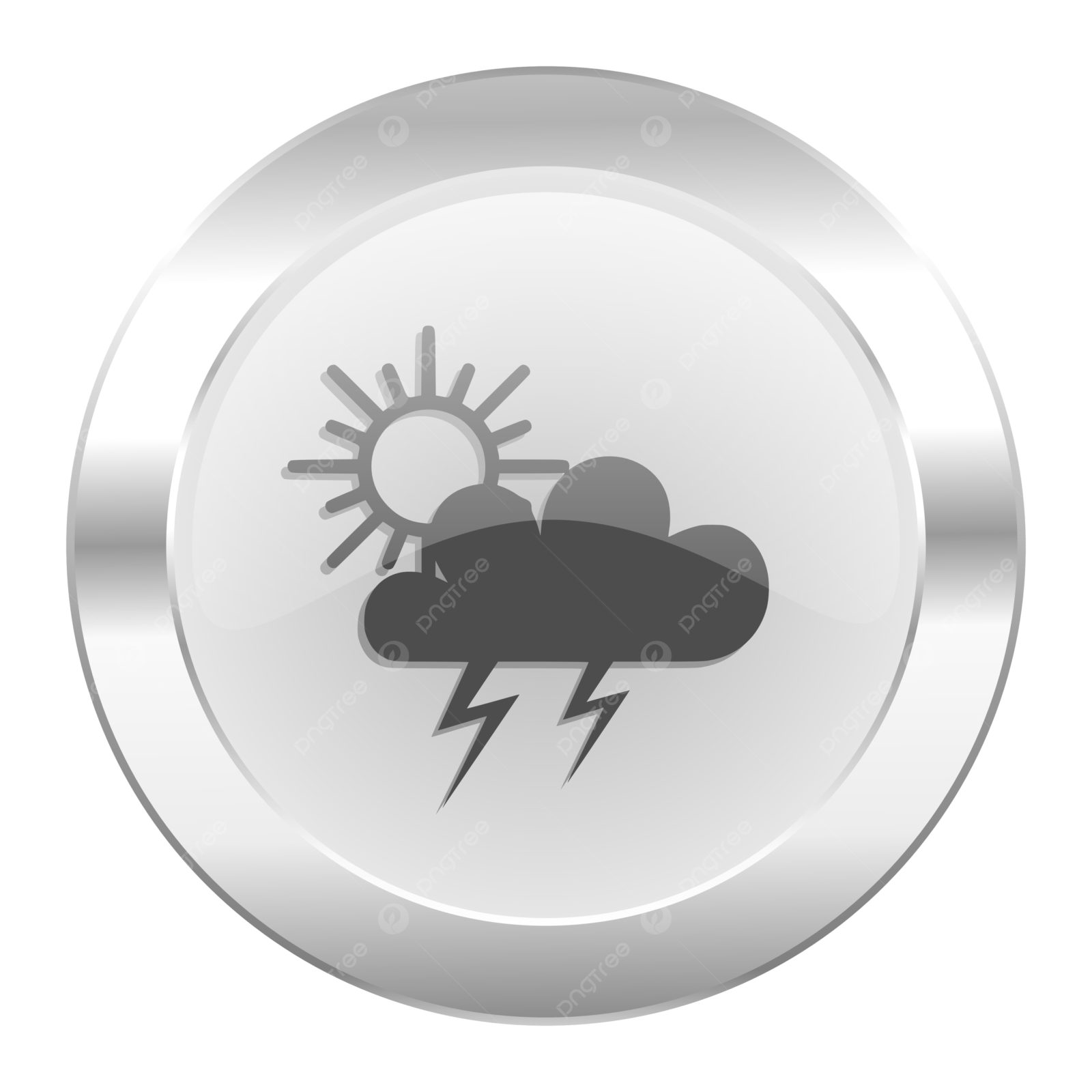 a weather icon on a white button