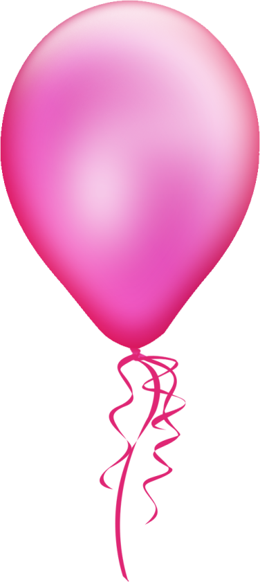 a pink balloon on a white background
