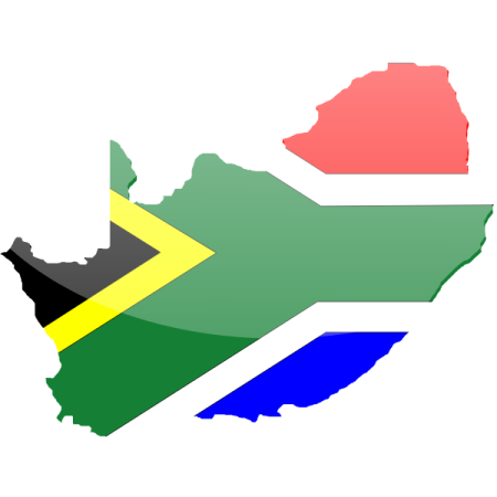 south africa flag map png