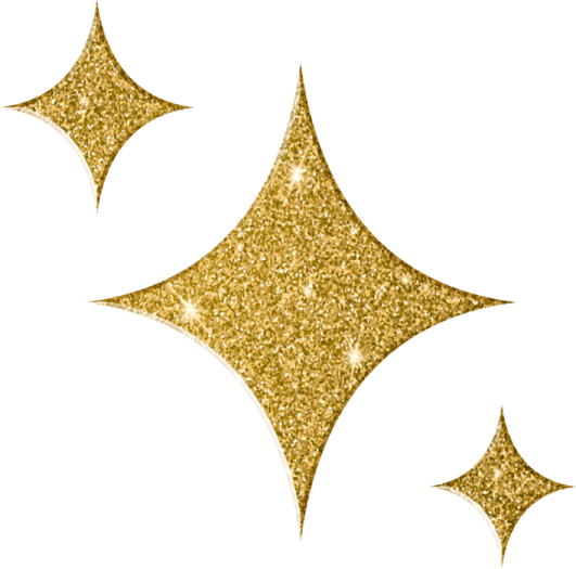 gold glitter stars clipart