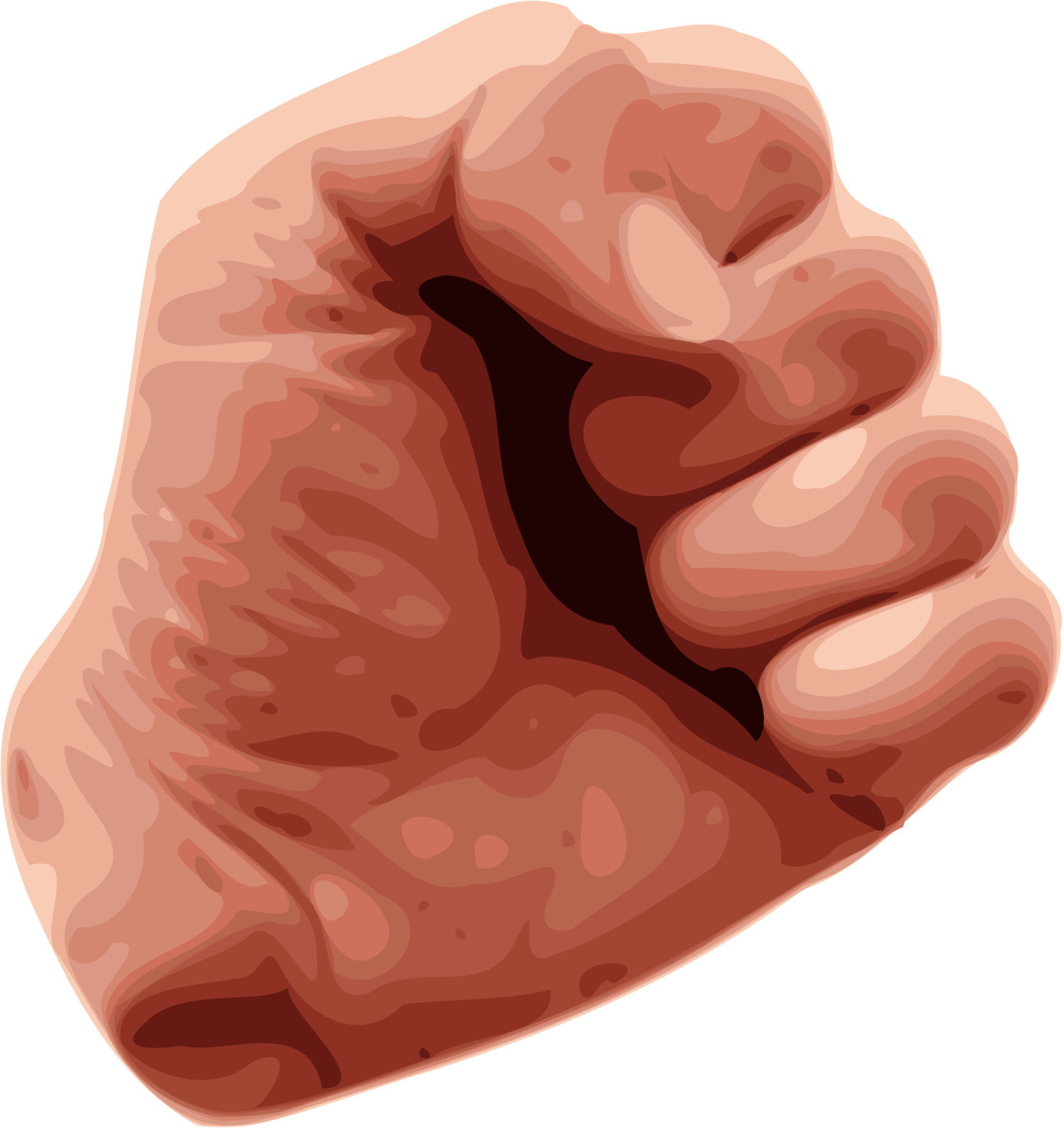 a fist in the shape of a hand